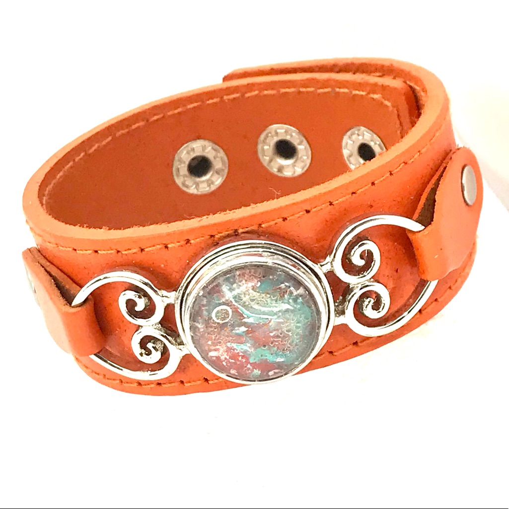 Leather Snap Bracelet Handmade 20mm Snap Sb20 35$